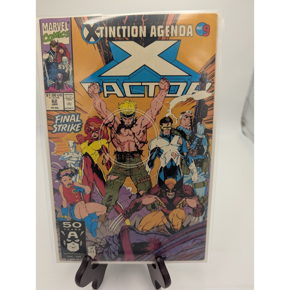 X-Factor 62 Marvel Comics 1991 X-Tinction Agenda Part 9 Jim Lee Cover Wolverine